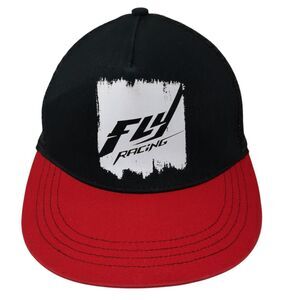 Fly Racing Snapback Mesh Back Trucker Hat Black One Size Colorblock
